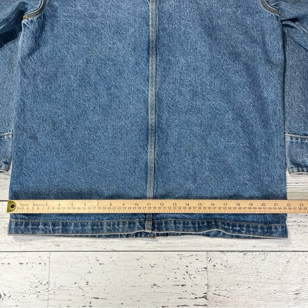 Vintage 90s Polo‎ Ralph Lauren Jean Chore Trucker Jacket Coat Shirt Size Medium
